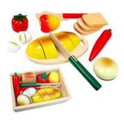 Wooden Velcro-ed Breakfast set ~ Back in Sock